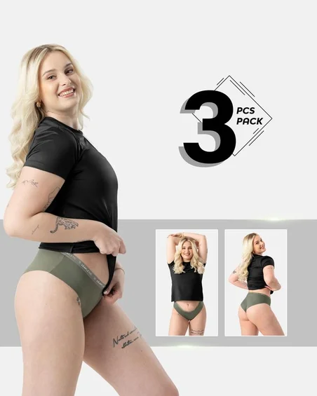 Dámske hipster nohavičky z nylonu a elastanu - Balenie 3 kusy
