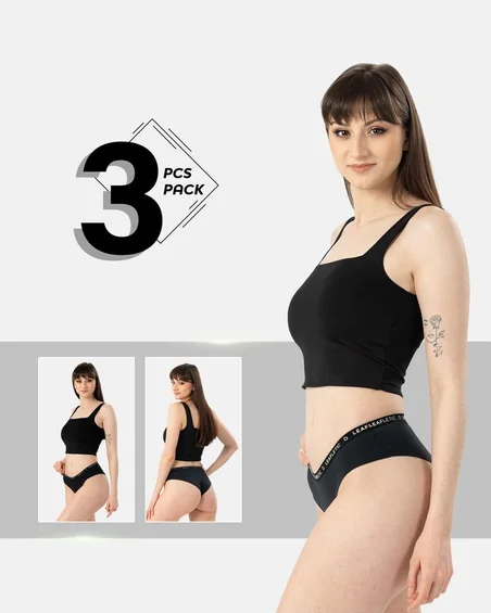 Dámske hipster nohavičky z nylonu a elastanu - Balenie 3 kusy