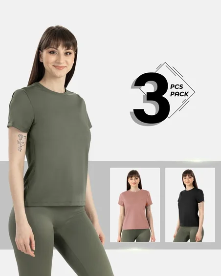Second-skin tričko z nylonu a elastanu – balenie 3 kusy