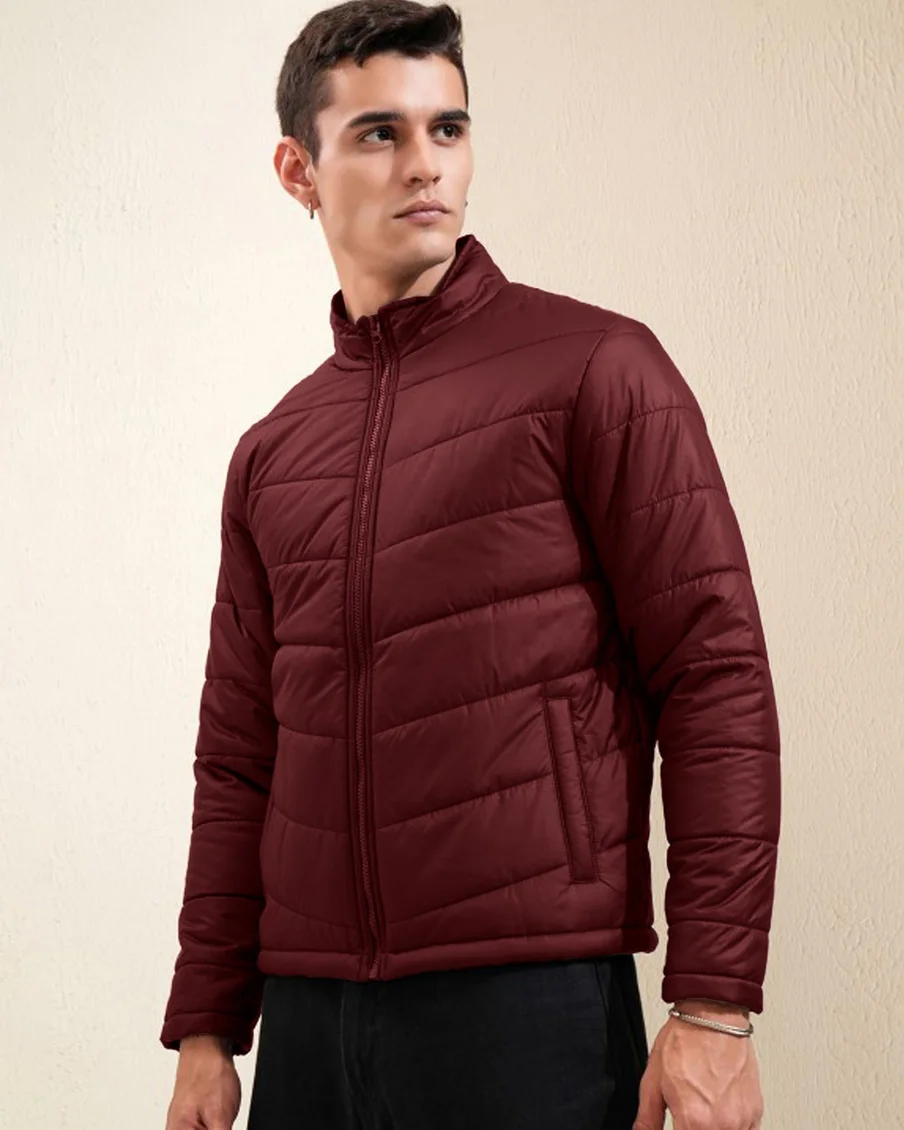 Image 1 of - brickredmenspaddingjacket1jpg