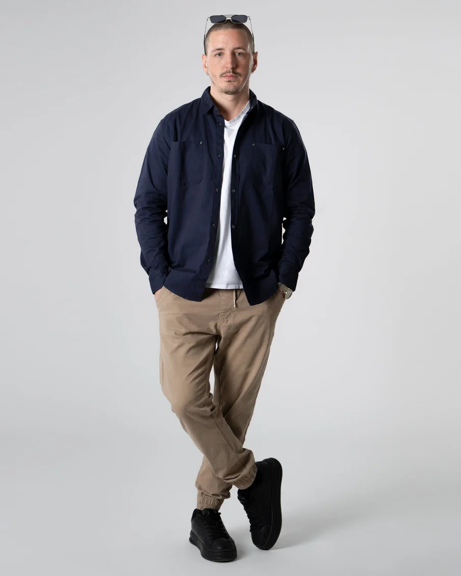 Image 5 of - mencottonshirtnevy5jpg