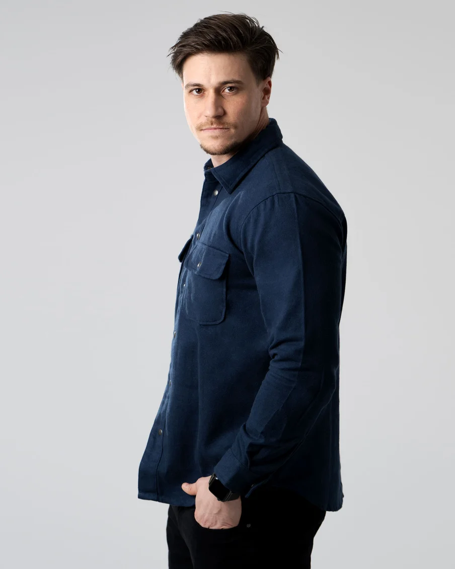 Image 3 of - menslongsleevedshirtsnavy4jpg