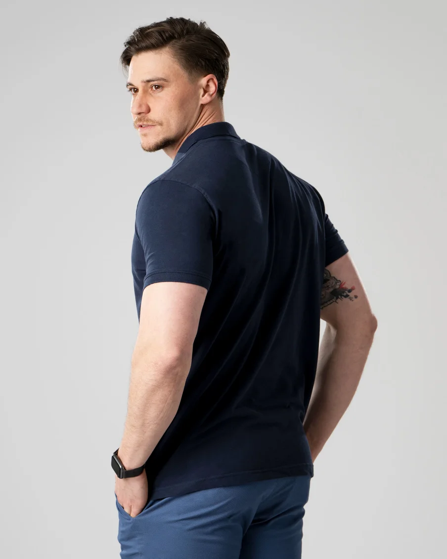 Image 2 of - menspoloshirtnavy3jpg