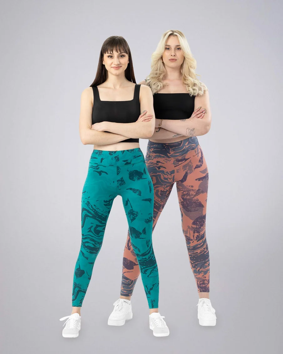 Image 1 of - ladiesleggingbayouashroseprinted4jpg