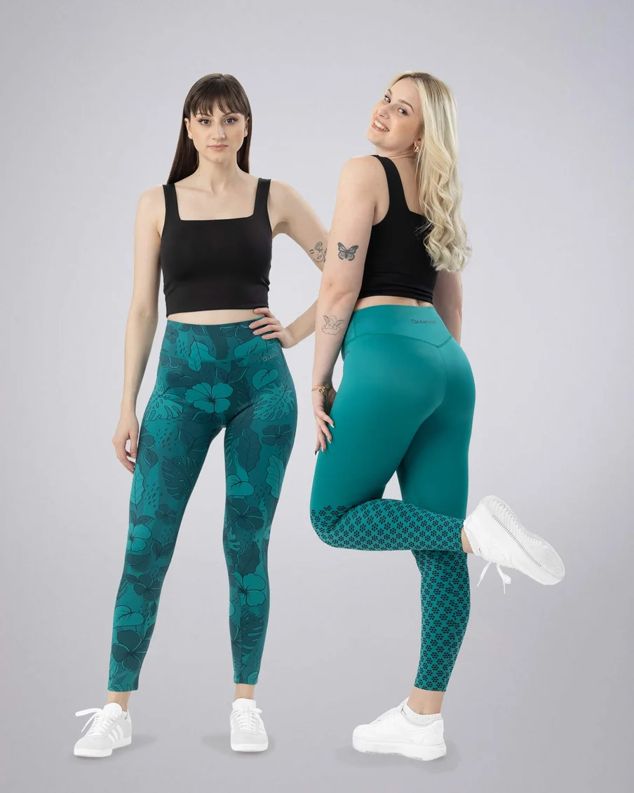 Image 4 of - ladiesleggingbayouflowerdotprint2jpg