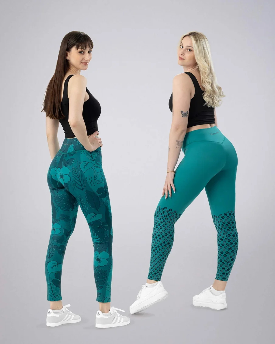 Image 2 of - ladiesleggingbayouflowerdotprint4jpg