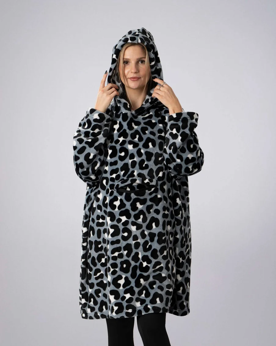 Image 4 of - ladiesoversidzedhoodieaopnaveleopard4jpg