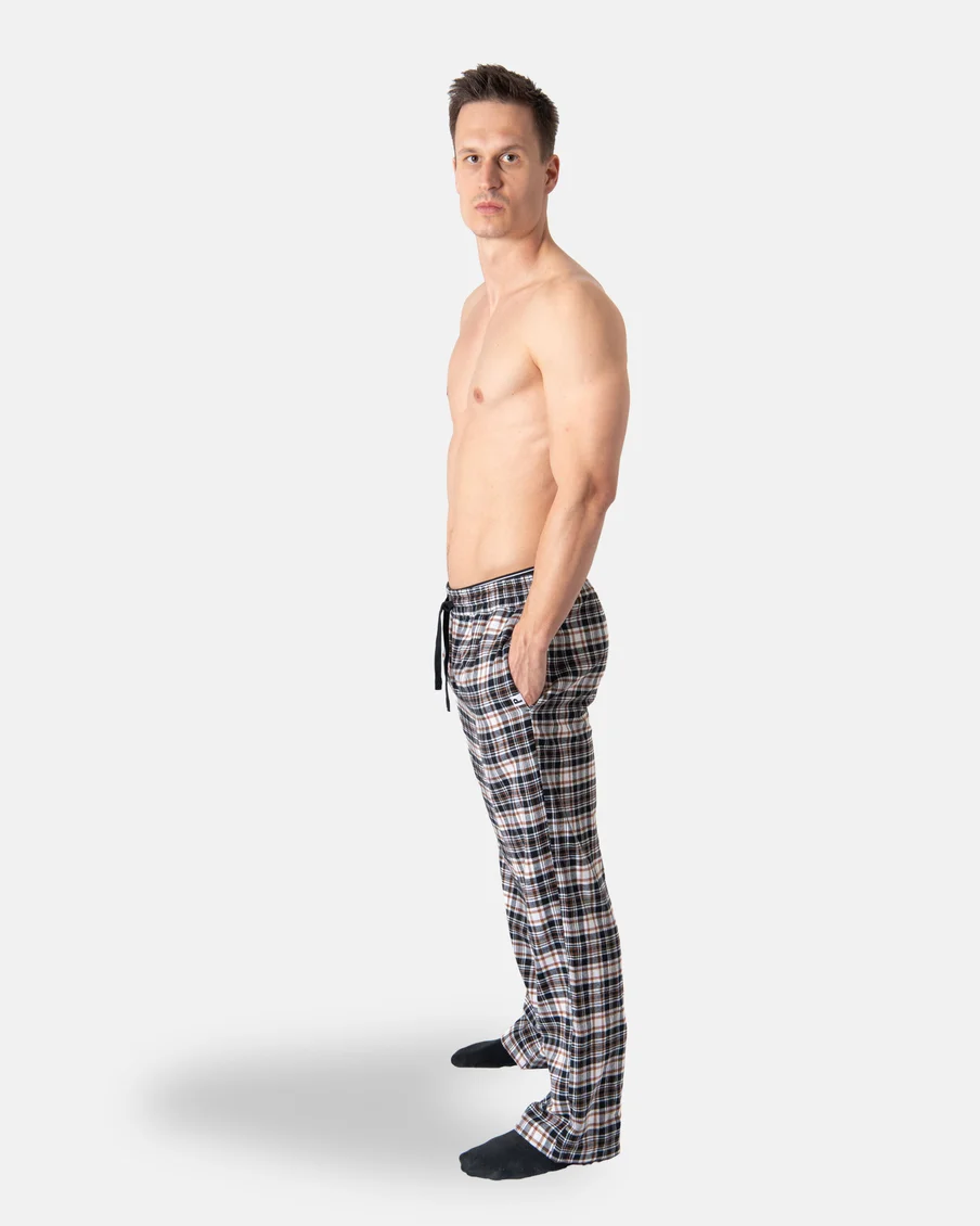 Image 5 of - mensflannelpajamabeige-check2jpg