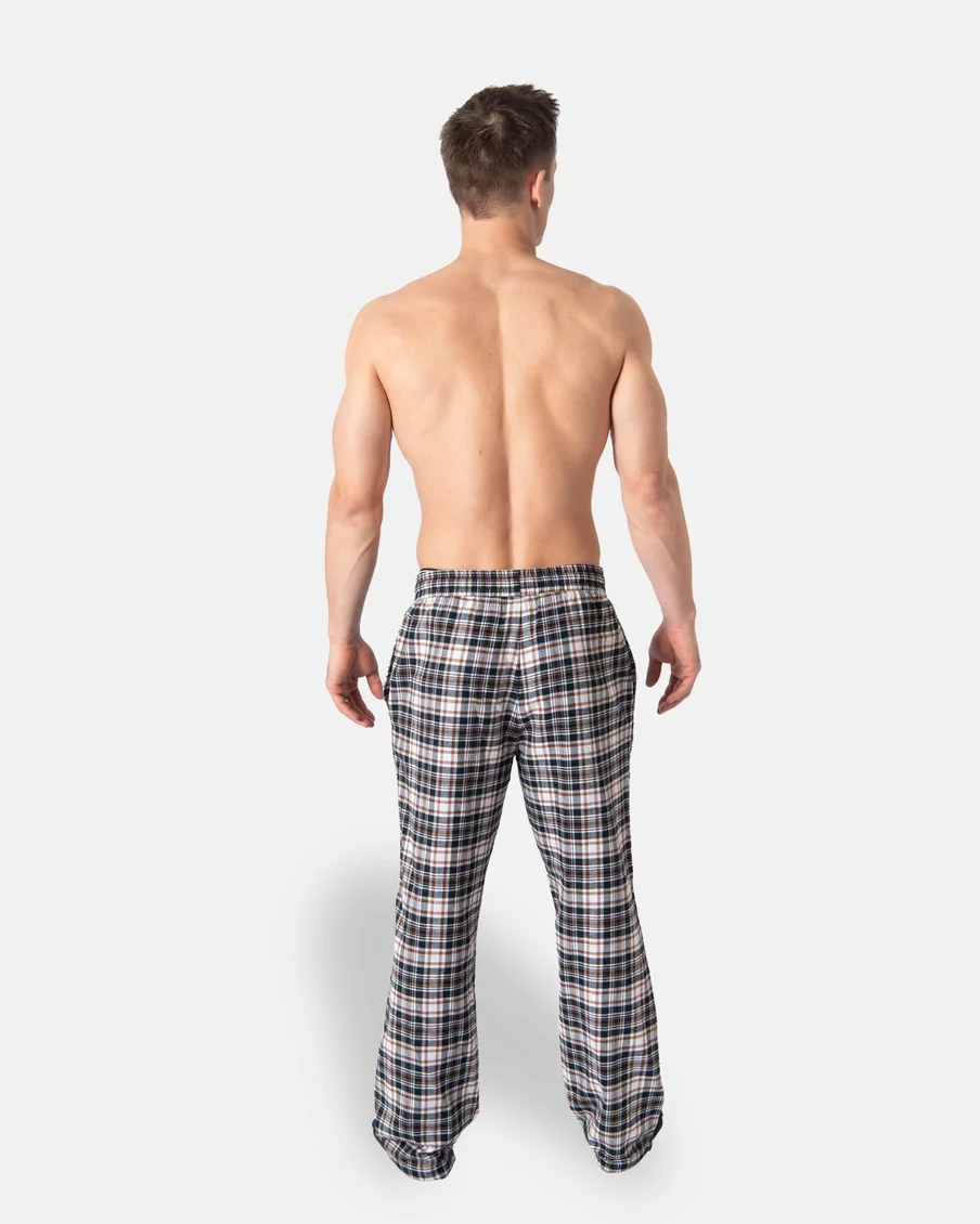 Image 7 of - mensflannelpajamabeige-check3jpg
