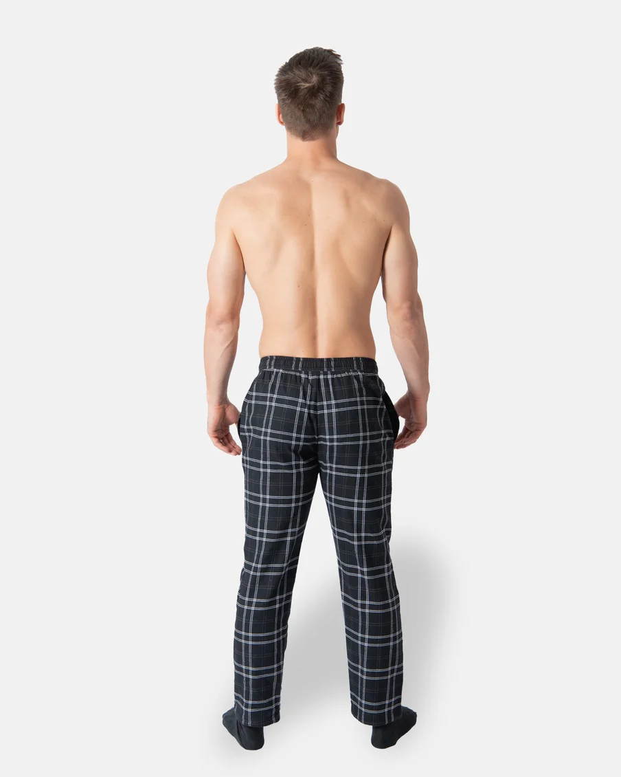 Image 4 of - mensflannelpajamablack-check3jpg