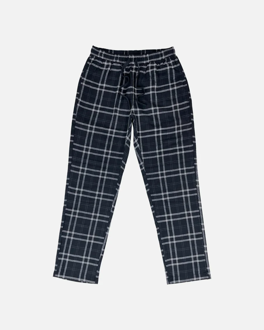Image 2 of - mensflannelpajamablack-check4jpg
