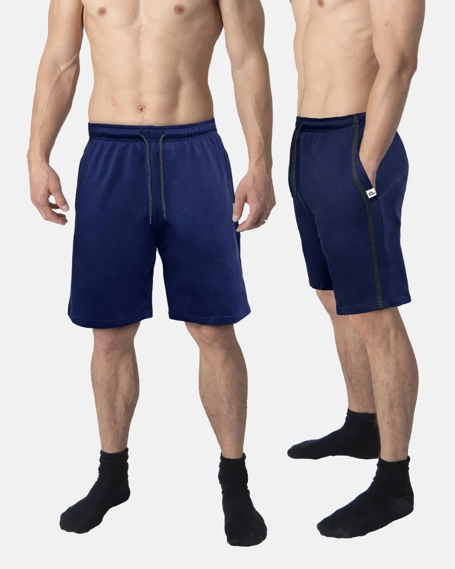 Image 3 of - mensloungewearshortsnavydark-grey3jpg