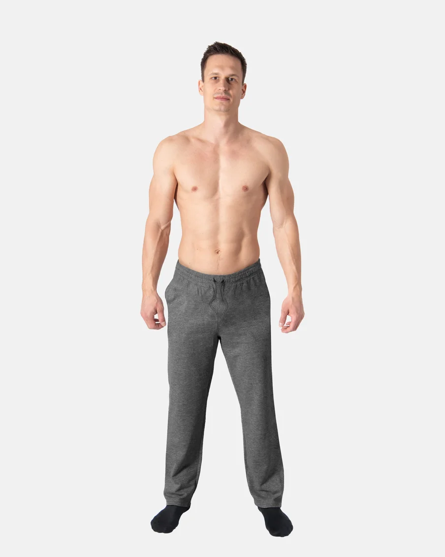 Image 3 of - mensnightwearpantblackgrey3jpg