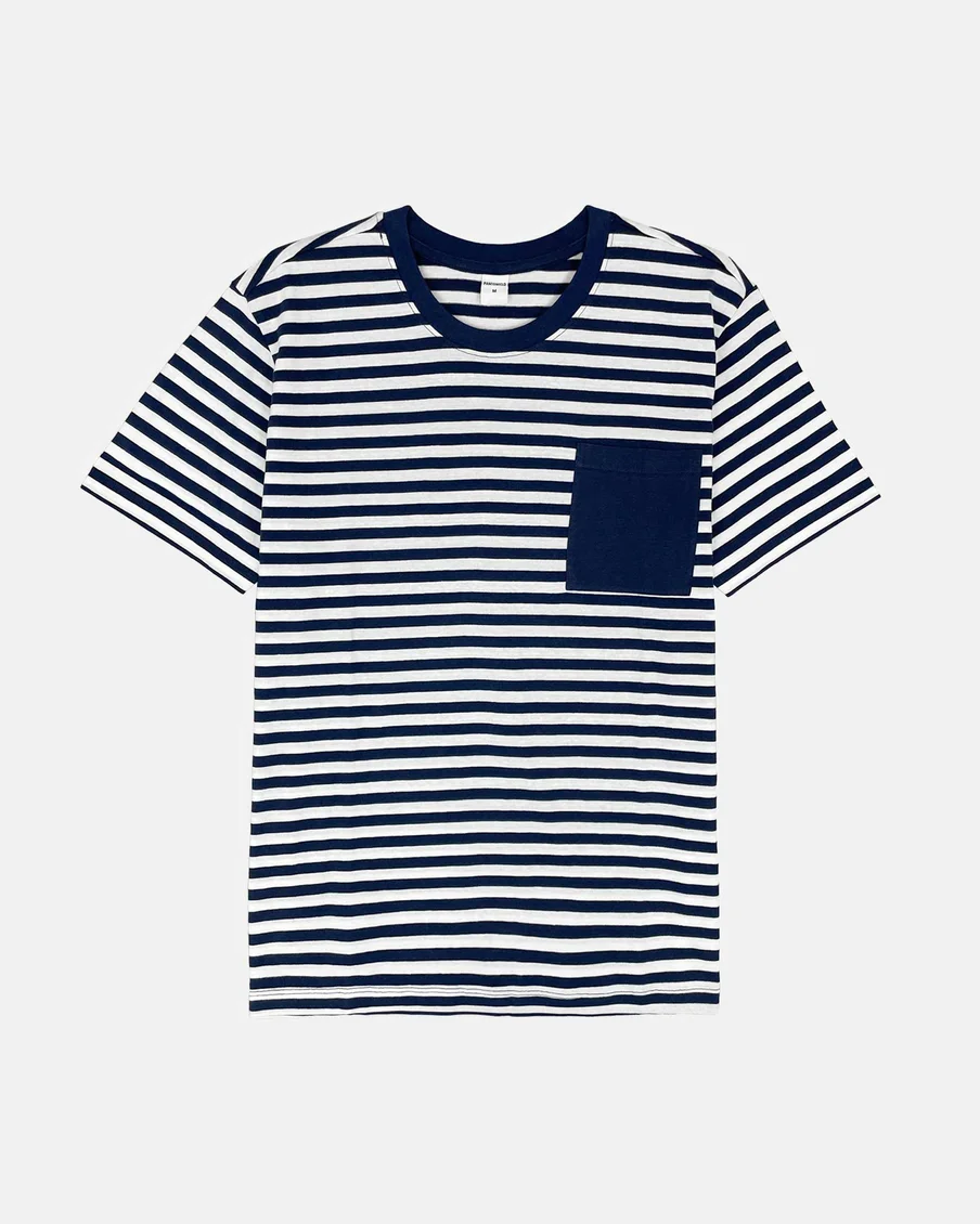 Image 5 of - mensshortpjsetbluestripepeacoat5jpg