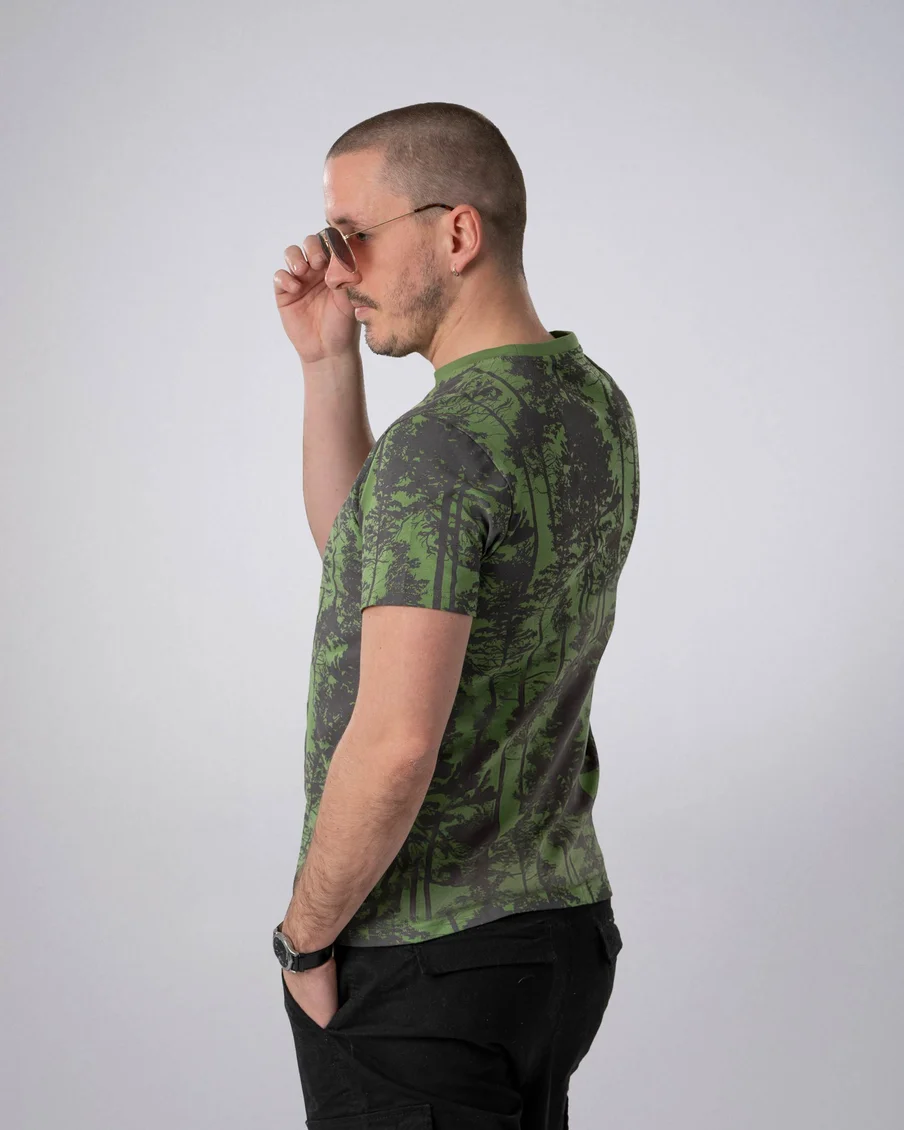 Image 4 of - menstshirtgreenaop4jpg