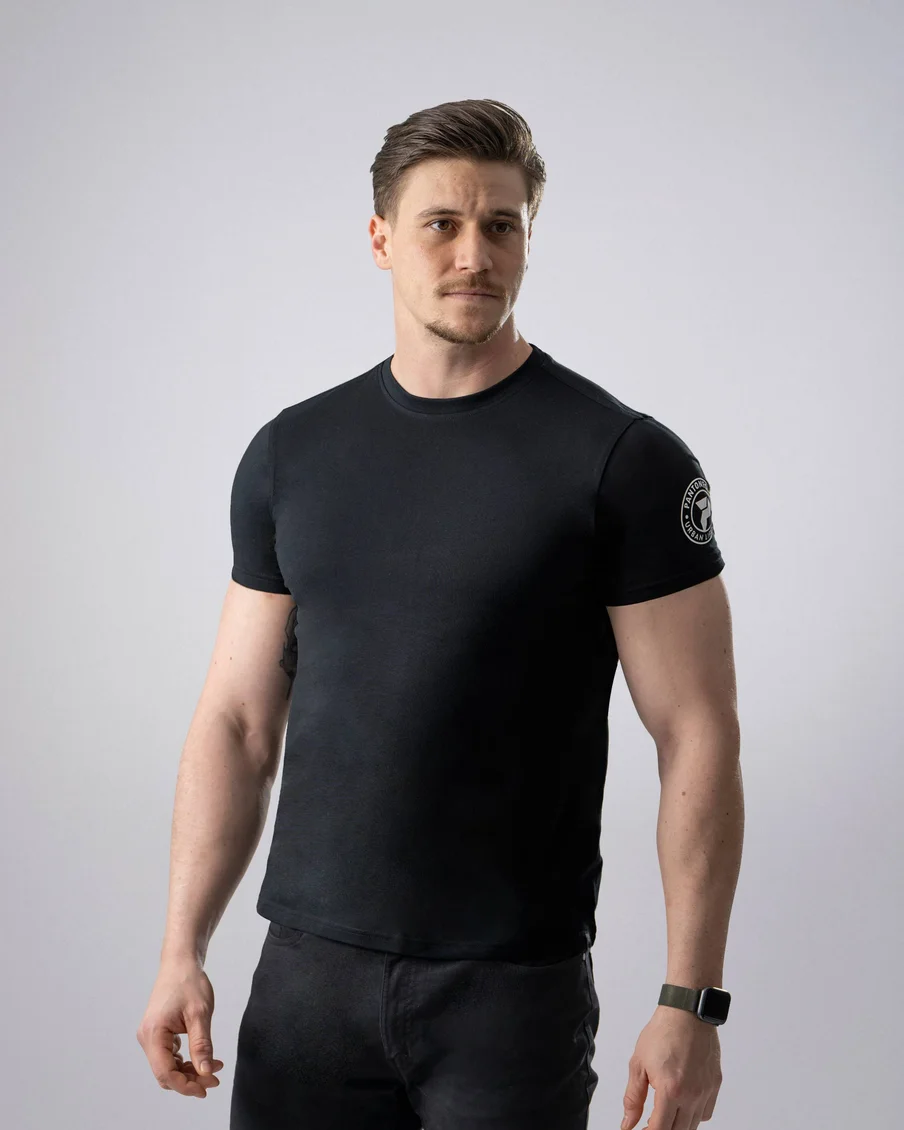 Image 3 of - menstshirtrubberprintblack3jpg