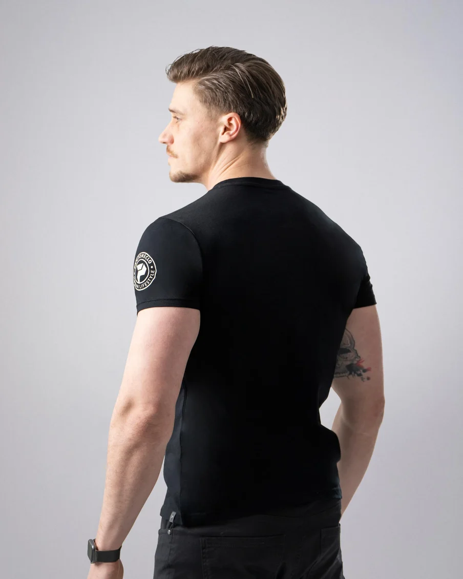 Image 4 of - menstshirtrubberprintblack4jpg