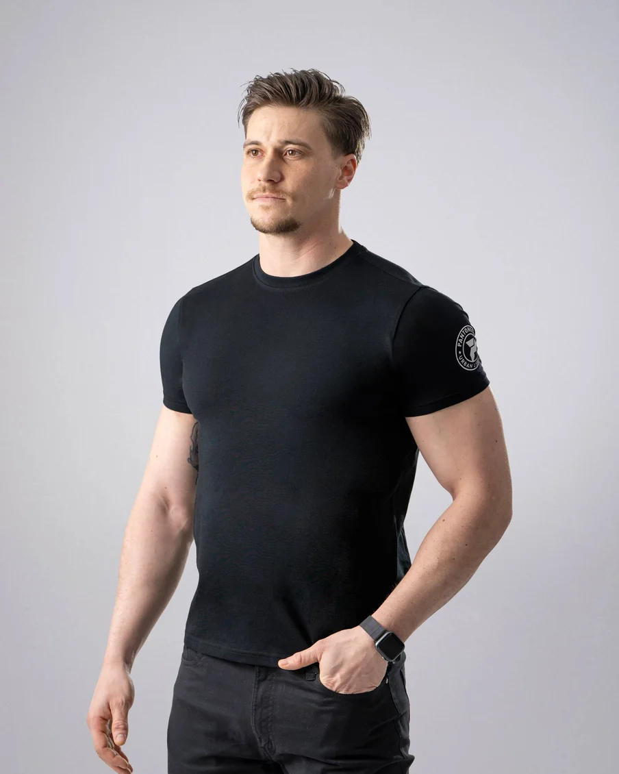 Image 5 of - menstshirtrubberprintblack5jpg