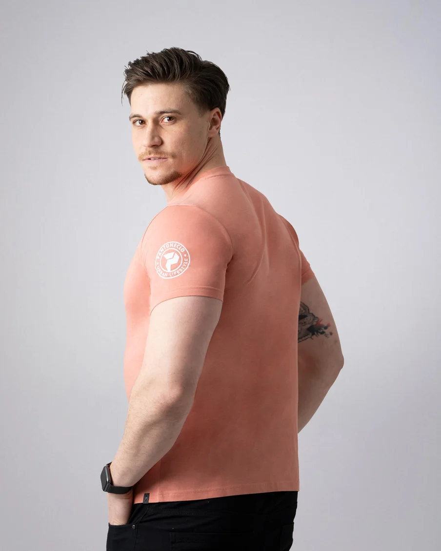 Image 2 of - menstshirtrubberprintburntorange2jpg