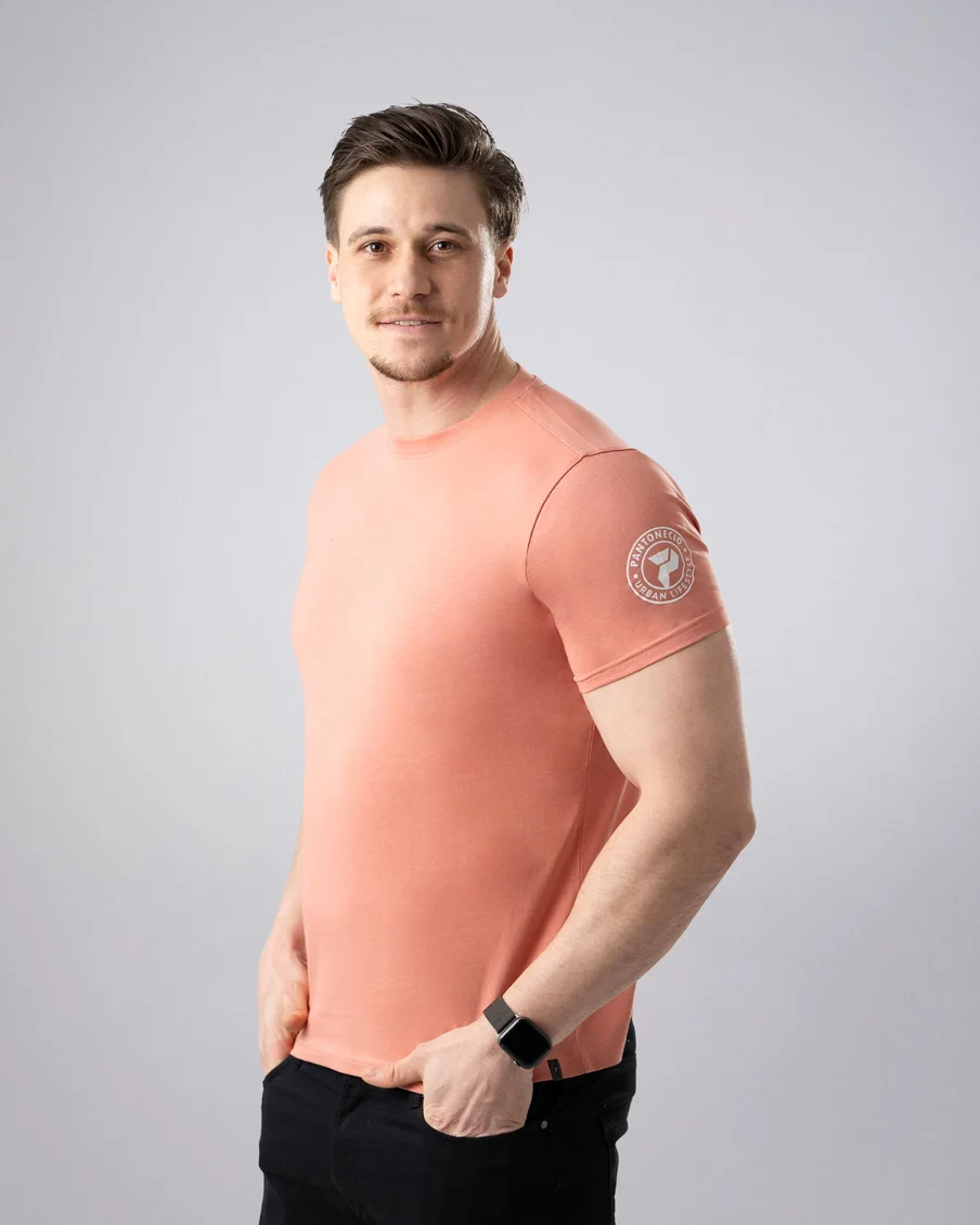 Image 4 of - menstshirtrubberprintburntorange4jpg