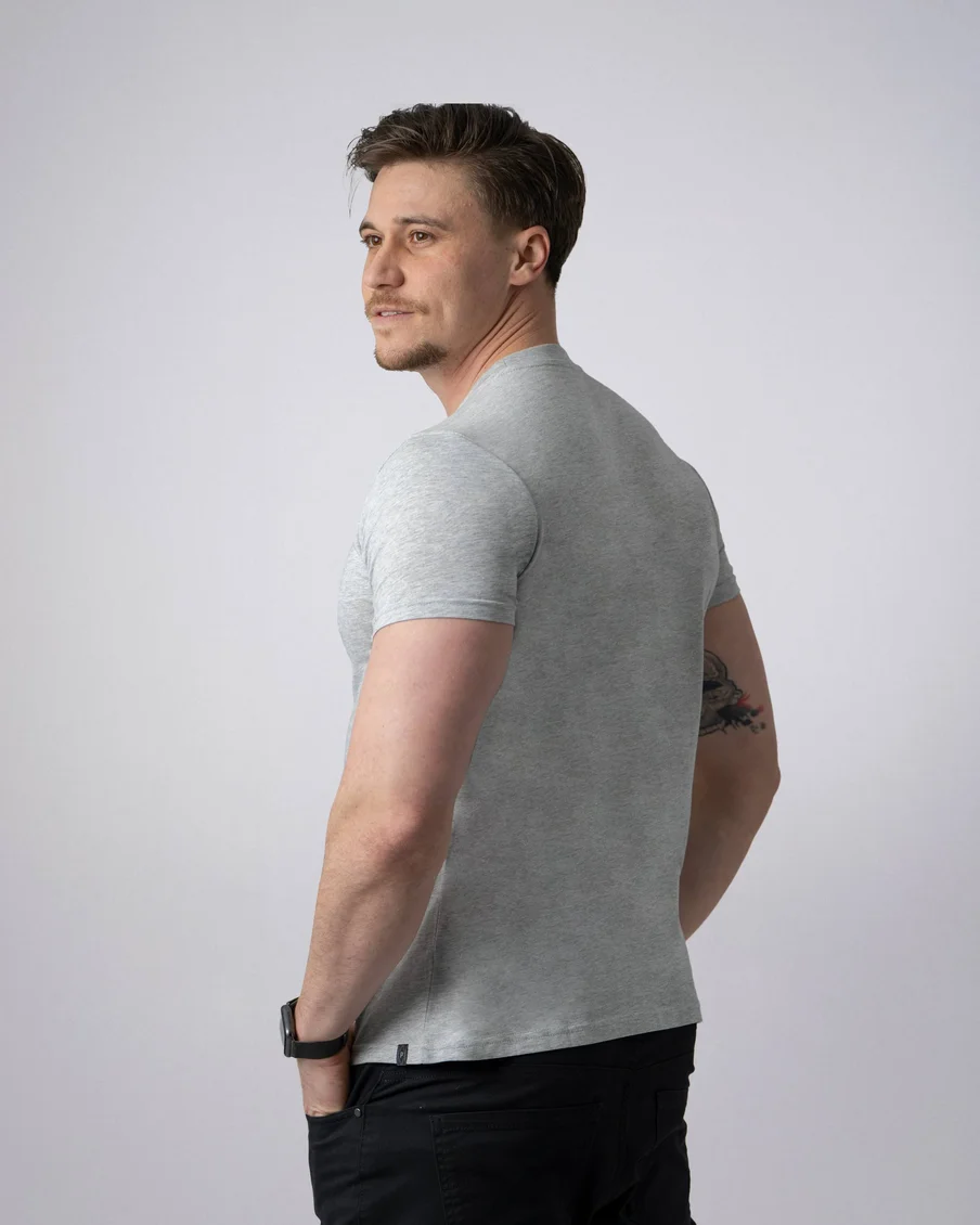 Image 2 of - menstshirtrubberprintlightmelangegrey2jpg