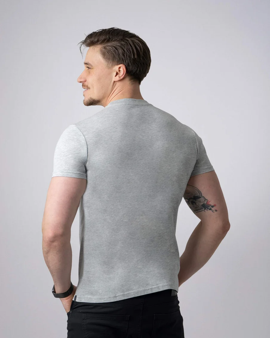 Image 4 of - menstshirtrubberprintlightmelangegrey4jpg