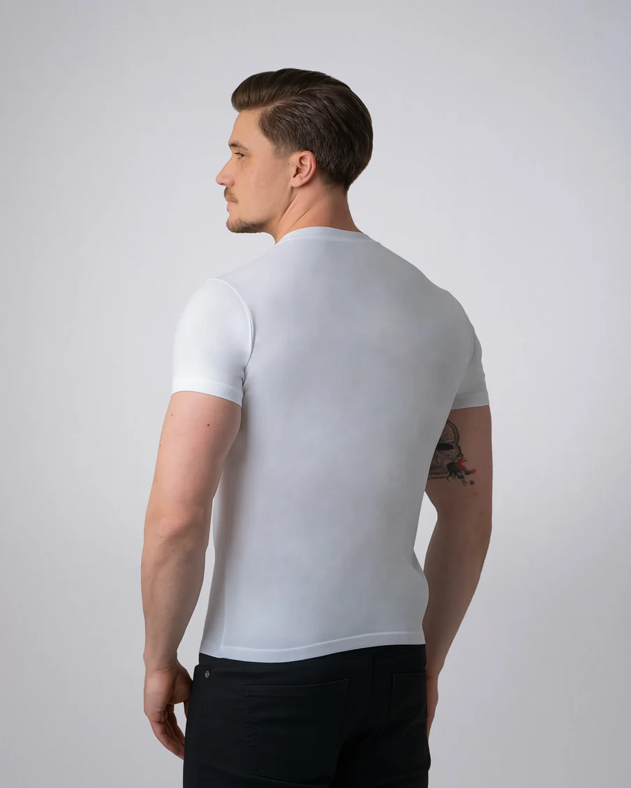 Image 3 of - menstshirtrubberprintwhite3jpg