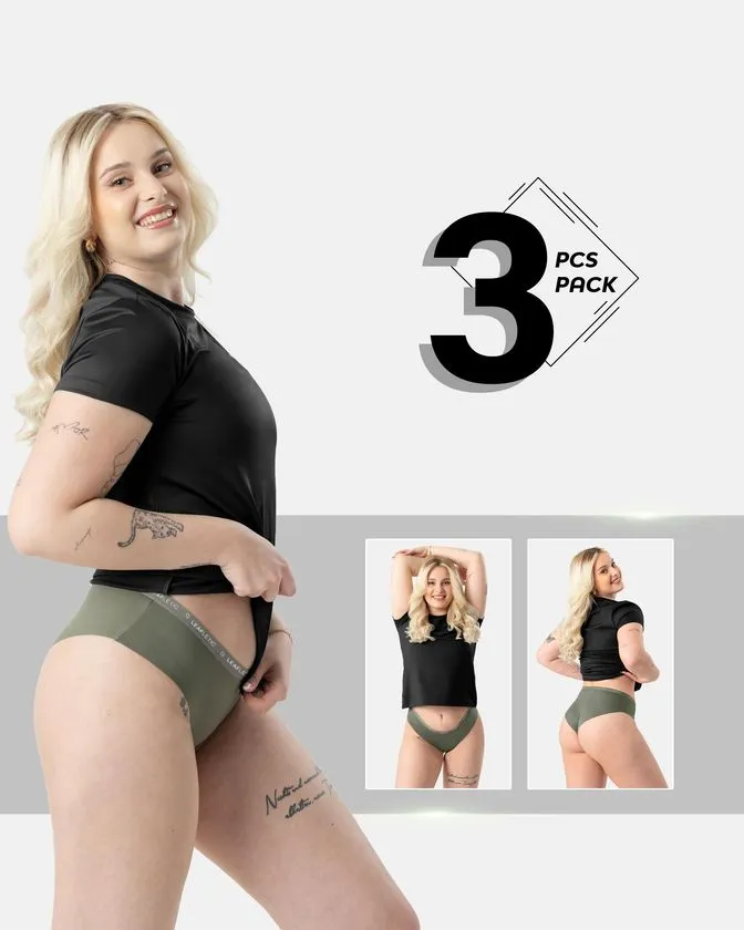 Dámske hipster nohavičky z nylonu a elastanu - Balenie 3 kusy