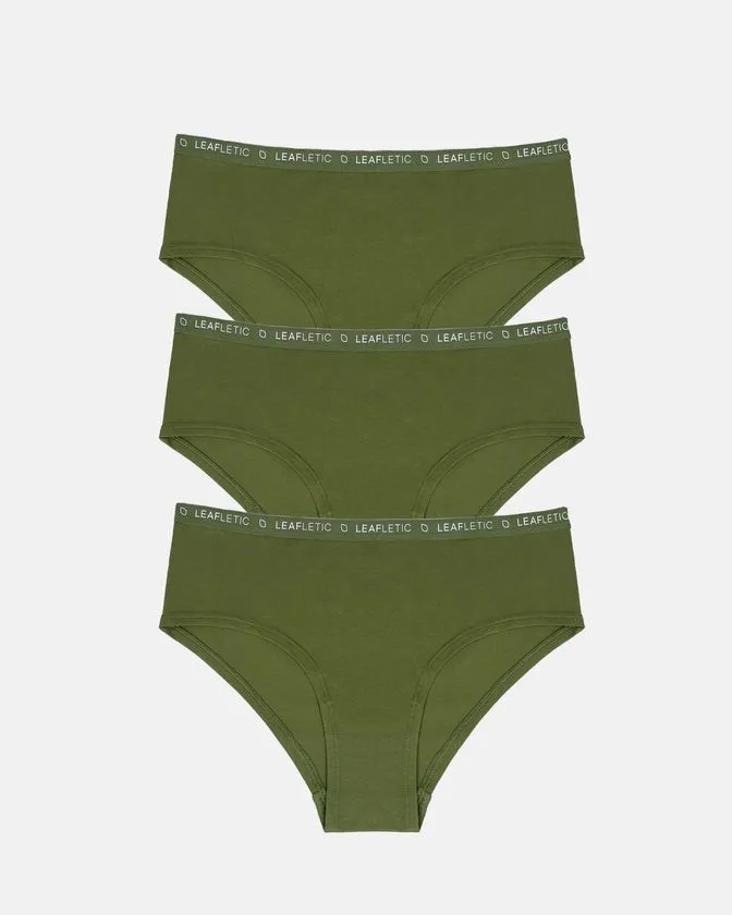 Dámske hipster nohavičky z bavlny a elastanu - Balenie 3 kusy